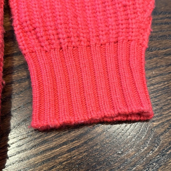 Splendid Loveland Colorblock Chevron Wool blend Sweater in Cardinal small. - Picture 5 of 6